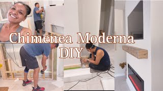 🛑DIY COMO HACER UNA CHIMINEA ELÉCTRICA MODERNA  DIY ELECTRIC FIREPLACE PLACE [upl. by Assennev]