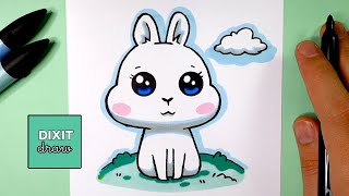 WIE ZEICHNET MAN EINE HASE FÜR ANFÄNGER  KAWAII HASE ZEICHNEN LERNEN KANINCHEN [upl. by Mw165]