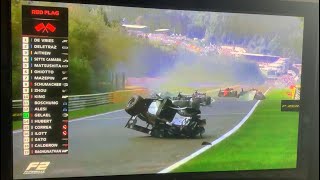 Crash Anthoine Hubert  Grand Prix de Belgique 2019 [upl. by Natassia]