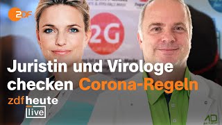 CoronaRegeln gegen die vierte Welle  was hilft und was zulässig ist  ZDFheute live [upl. by Nabalas281]