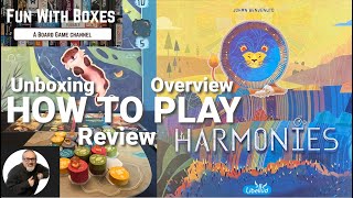 Harmonies Board Game  Unboxing Overview How to Play amp Review  Johan Benvenuto  Libellud Games [upl. by Gerger]