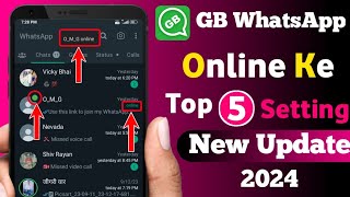 gb Whatsapp online ki most important 5 settings  gb Whatsapp online setting 2023 [upl. by Leelaj223]