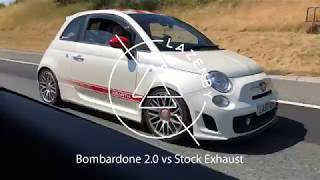 Abarth 500 Bombardone 20 Straight Pipe Exhaust [upl. by Nitsrek]