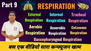 RESPIRATION  Cutaneous  Buccopharyangeal  Branchial  Pulmonary  External  Internal Respiration [upl. by Macintyre]