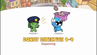 Puzzles Level 14  CodeSpark Academy learn Sequencing in Donut Detective  Gameplay Tutorials [upl. by Enairb]