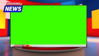 News Frame Green Screen  Breaking news lower third Free Setup [upl. by Atikel]