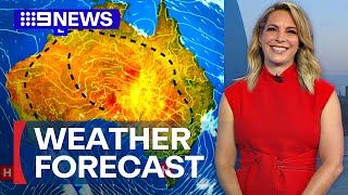 Australia Weather Update Possible showers for Sydney  9 News Australia [upl. by Pettiford]