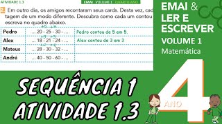 EMAI 4º ANO ATIVIDADE 13 SEQUÊNCIA 1 VOLUME 1  COLEÇÃO DE CARDS  NÚMERO ANTECESSOR E SUCESSOR✂️ [upl. by Tatianna957]