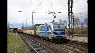 RTB Cargo Siemens Vectron 193 8240 mit ARS Altmann Autozug in Hanau Hbf [upl. by Vasilek]