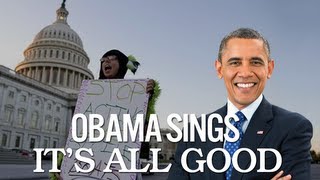 Barack and Michelle Obama Singing Its All Good by NeYo and Cher Lloyd [upl. by Rapsac529]