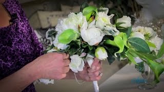 Wedding Floristry Tutorial How to make a Trailing Bouquet [upl. by Grados]