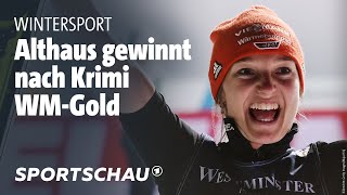 Skispringen Katharina Althaus gewinnt WMGold  Sportschau [upl. by Valda]