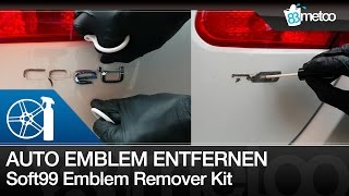 Schriftzug entfernen Auto Emblem bzw Logo spurlos entfernen  Soft99 Emblem Remover Kit [upl. by Anabelle]