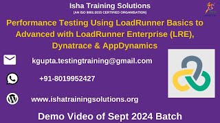 Performance Testing using LoadRunner Demo3rd September 2024 [upl. by Ettenahc]