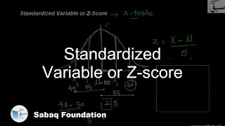 Standardized Variable or Zscore Statistics Lecture  Sabaqpk [upl. by Anny474]