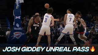 Josh Giddey With This UNREAL Pass to His Teammate [upl. by Kallista694]