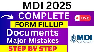 MDI Admission 2024 Application Form  MDI Admission Registration 2024 How To Fill MDI 2024 Form [upl. by Farrell]