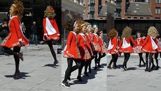 Saint  St Patricks Day 2017 Lá Fhéile Pádraig Step dancing girls Boston Faneuil Hall Marketplace [upl. by Elleahcim]