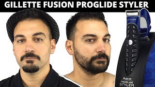 Beard Trimming  Gillette Fusion Proglide Styler Review [upl. by Ahsikad35]