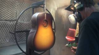 Inside Collings Guitars Applying the Sunburst Finish [upl. by Inasah]