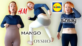 Testuję LEGGINSY Z SIECIÓWEK 🏋️ Lidl HampM Sinsay Mango [upl. by Lawler]