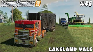 Mowing alfalfa for silage drying and composting grass  Lakeland Vale 2  FS 19  Timelapse 47 [upl. by Nadbus]