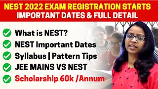 NEST 2022 Exam Registration  Dates Syllabus Exam Pattern amp Full Detail Pattern [upl. by Ecyned]