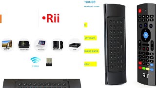 Mando Control Remoto TV con Teclado y Ratón Aéreo Rii MX3 M [upl. by Eskil]