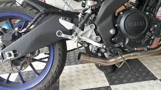 Yamaha MT 125 2018 straight pipes exhaust without mufflers [upl. by Tingey300]