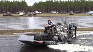 Airboat Racing at Hog Waller Mud Bog March 2016 [upl. by Vey581]