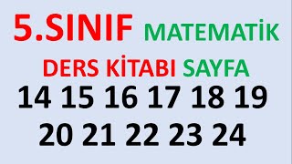 5SINIF MATEMATÄ°K DERS KÄ°TABI 1 SAYFA 14151617181920212223 5SINIF MATEMATÄ°K MEB YAYINLARI [upl. by Hluchy]