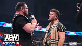 What did AEW World Champion MJF have to say to ROH TV Champ Samoa Joe  9623 AEW Dynamite [upl. by Nitin]