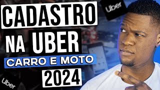 COMO SE CADASTRAR NA UBER 2024 Passo a Passo [upl. by Jemimah39]