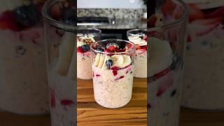 Quick and Easy Overnight Oats Recipe shorts [upl. by Enileuqaj967]