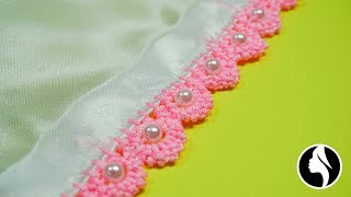 Stitch Design for Clothes  Border Stitches by DIY Stitching 22 [upl. by Nebe847]