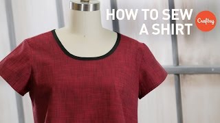 How to Sew a Shirt Easy Pullover  Craftsy Sewing Projects [upl. by Skelly]