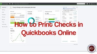 How to Print Checks in Quickbooks Online [upl. by Sibley]