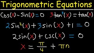 Solving Trigonometric Equations Using Identities Multiple Angles By Factoring General Solution [upl. by Chapin]