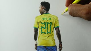 Como desenhar o Vinícius Júnior da Seleção Brasileira [upl. by Platas]