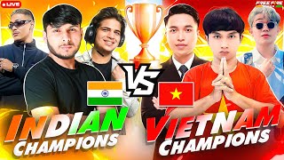 VIETNAM CHAMPIONS 🇻🇳 🏆 vs INDIAN CHAMPIONS 🇮🇳 🏆 GRAND FINAL 4 VS 4 🤯🥵 nonstopgaming free fire live [upl. by Misaq]