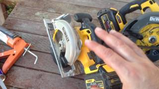 DeWalt 20v vs Flexvolt 60v Lithium Ion Cordless Circular Saws  Comparison [upl. by Nioe]