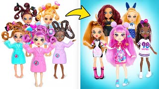 Amazing Transformation Of 5 Dolls  Super Beauty Tutorial [upl. by Sande]