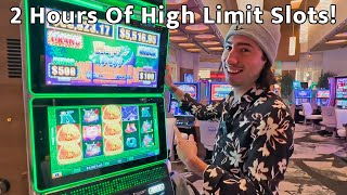 Over 2 Hours Of High Limit Slots Las Vegas Slot Action AND SATISFACTION [upl. by Aicilaf]