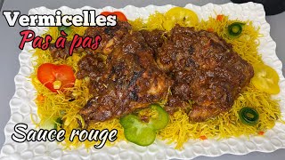 VERMICELLES AU POULET RECETTE COMPLÈTE [upl. by Adlai520]