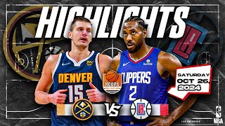 LA Clippers vs Denver Nuggets QRT 3 Highlights  October 26 2024  202425 NBA Season [upl. by Yderf]