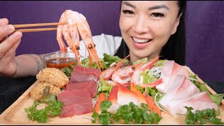 SASHIMI PLATTER ASMR EATING SOUNDS NO TALKING  SASASMR [upl. by Einhoj421]