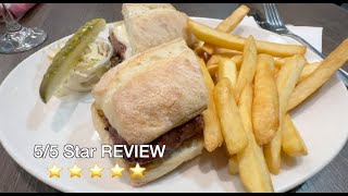 55 Star REVIEW Steak Sandwich and Fries at Boobys Hideaway in Port Credit Mississauga [upl. by Taber513]