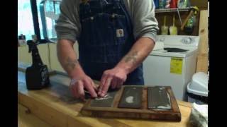 Cordless Carpenter workbench build 41  Sharpening a plane iron by hand [upl. by Leifer]