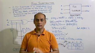 Full Subtractor  Combinational Circuit  Digital Electronics by Mirza Sir [upl. by Wheeler]