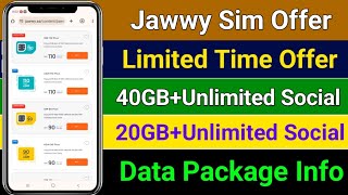 Jawwy Sim Data Offer  Jawwy Sim 40GB Plan Unlimited Social Media Package  Jawwy Sim Order [upl. by Anhej]